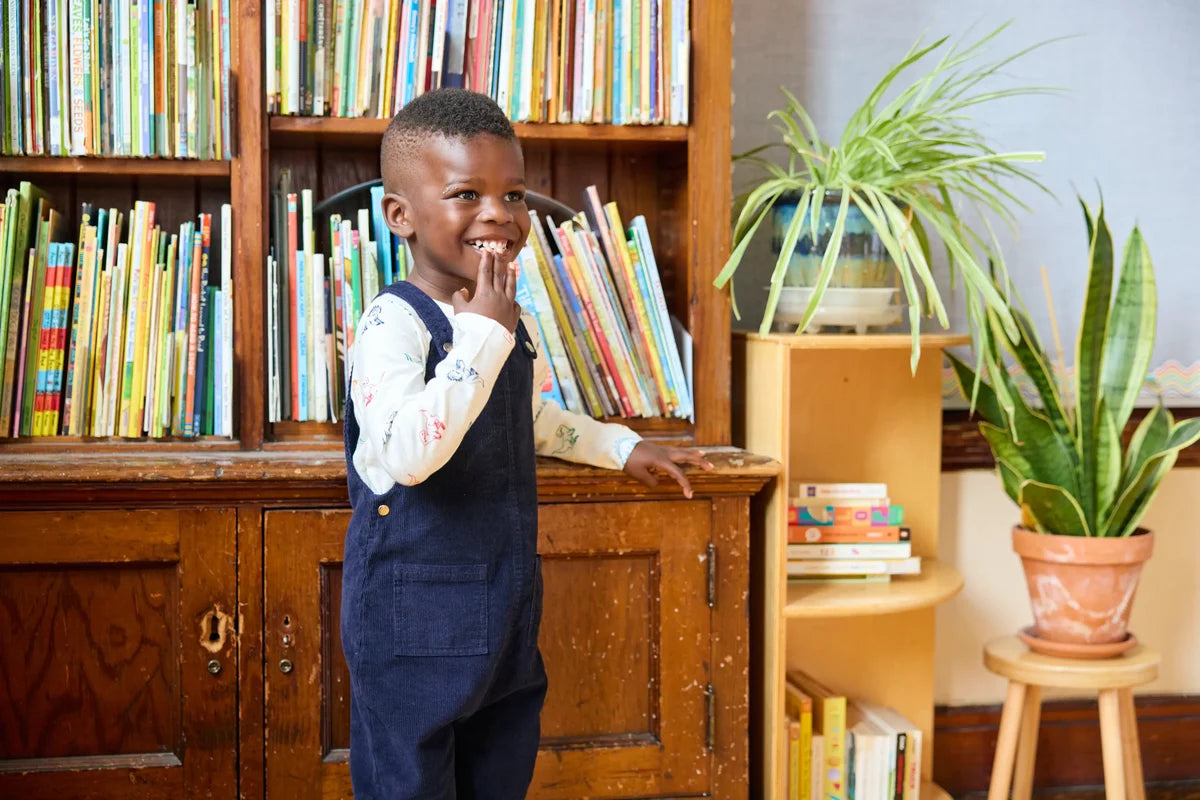 Kids & Toddler Corduroy Overalls - Navy