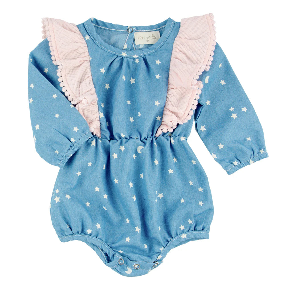 Ingrid Bubble Romper Nordic Sky