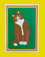 Load image into Gallery viewer, Black Cat Mini Riso Print
