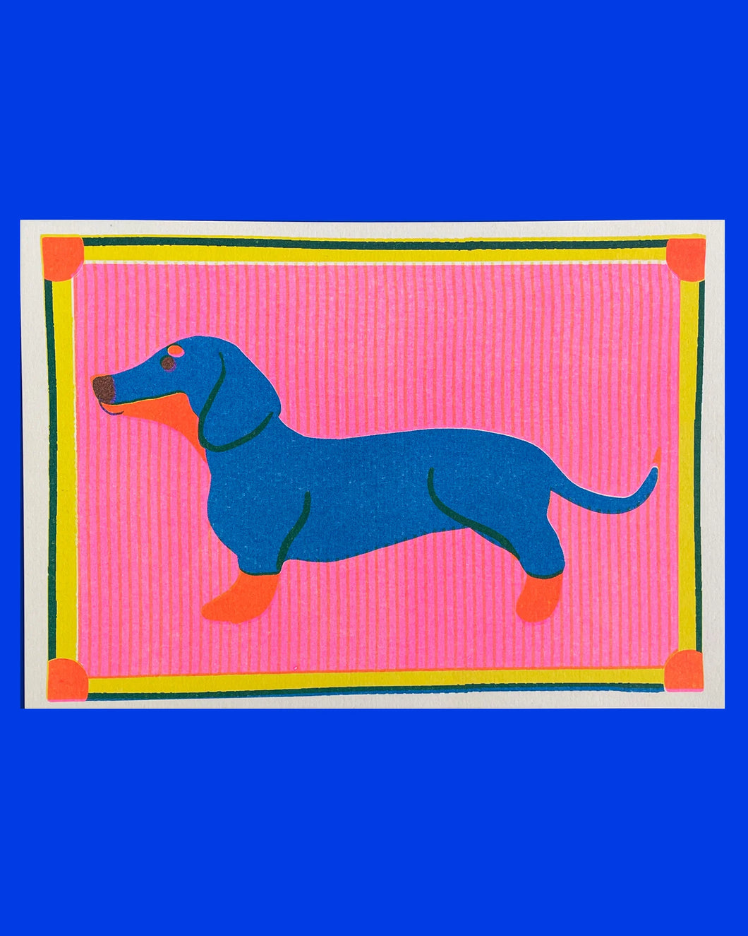 Dachshund Mini Riso Print