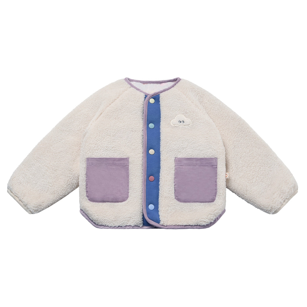 Recycled High Pile Fleece Kids Reversible Jacket