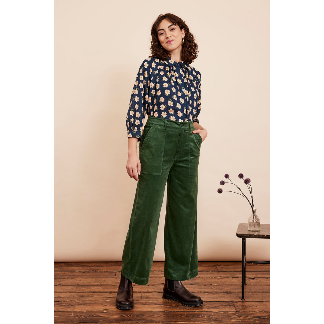 Nora Cropped Trouser - Green