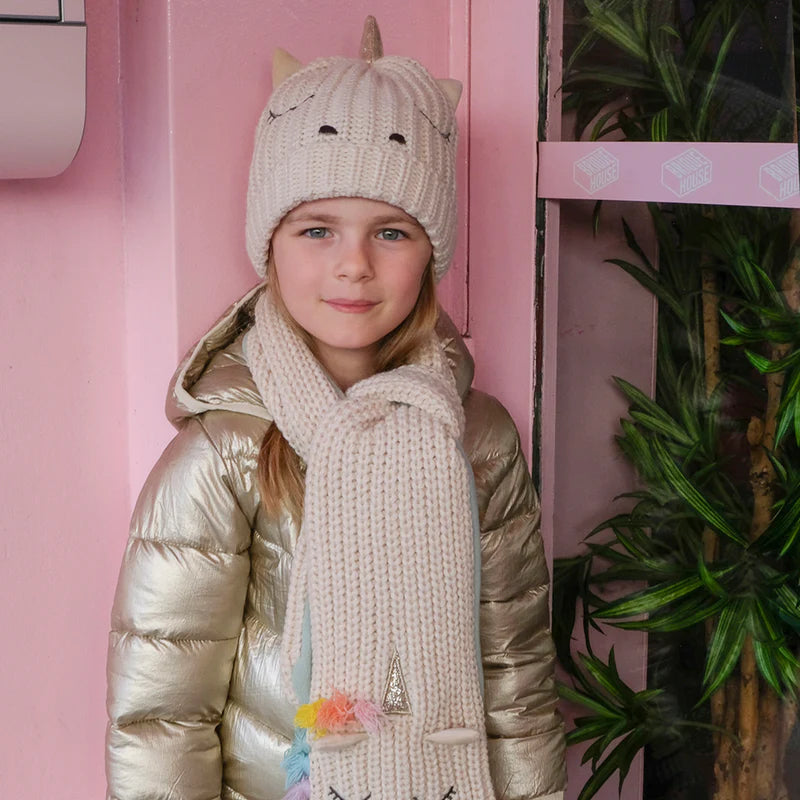 Rainbow Unicorn Knitted Hat