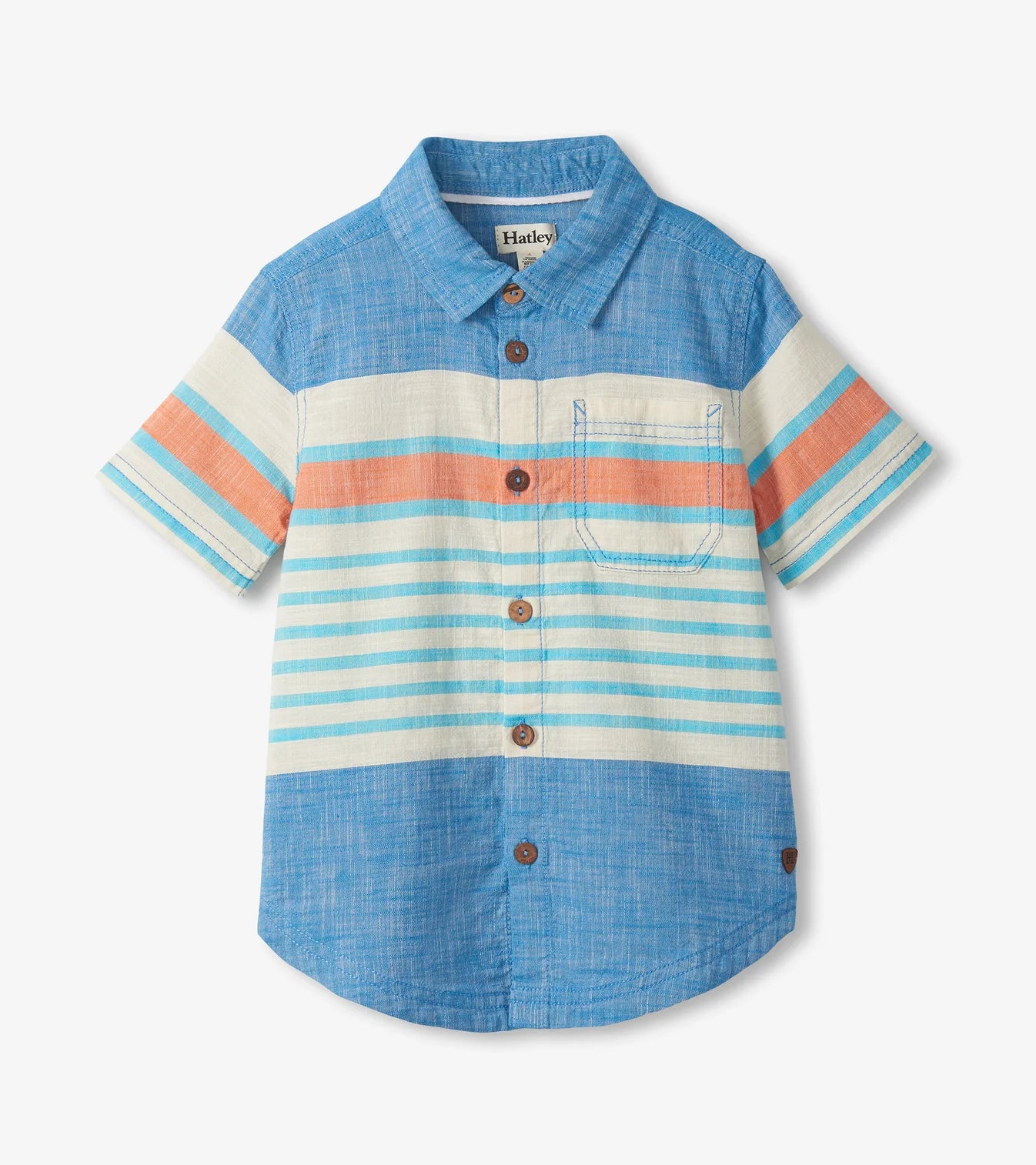 Fresh Stripes Chambray Button Down Shirt