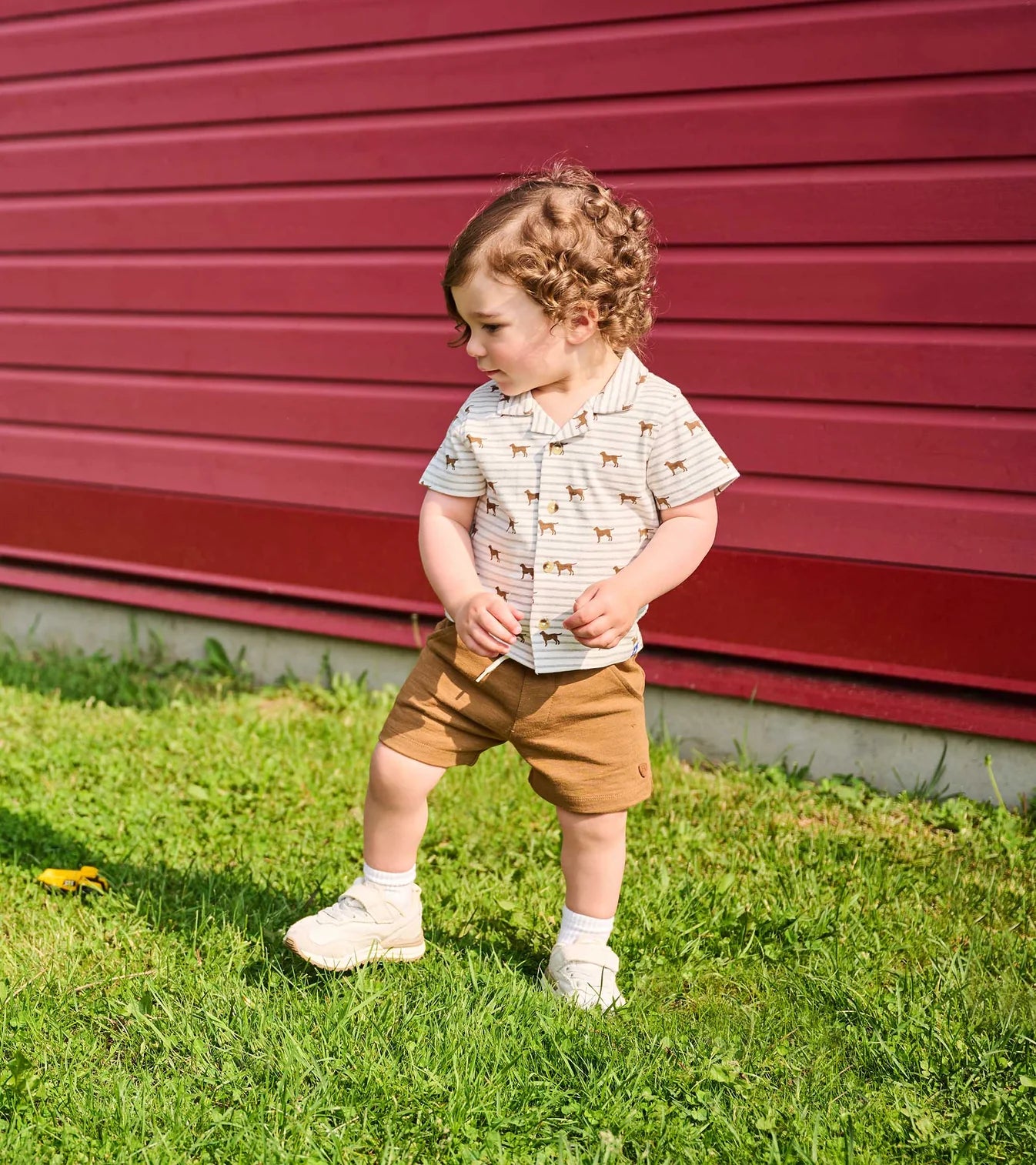 Little Pups Jersey Button Down