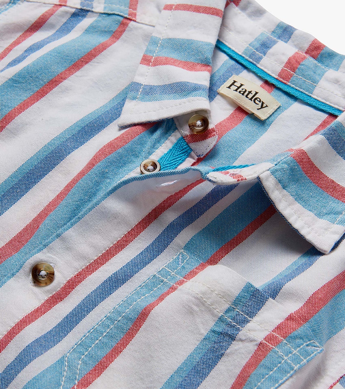 Nautical Stripes Woven Button Down Shirt