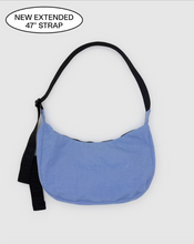 Load image into Gallery viewer, Medium Nylon Baggu Crescent Bag - Cornflower
