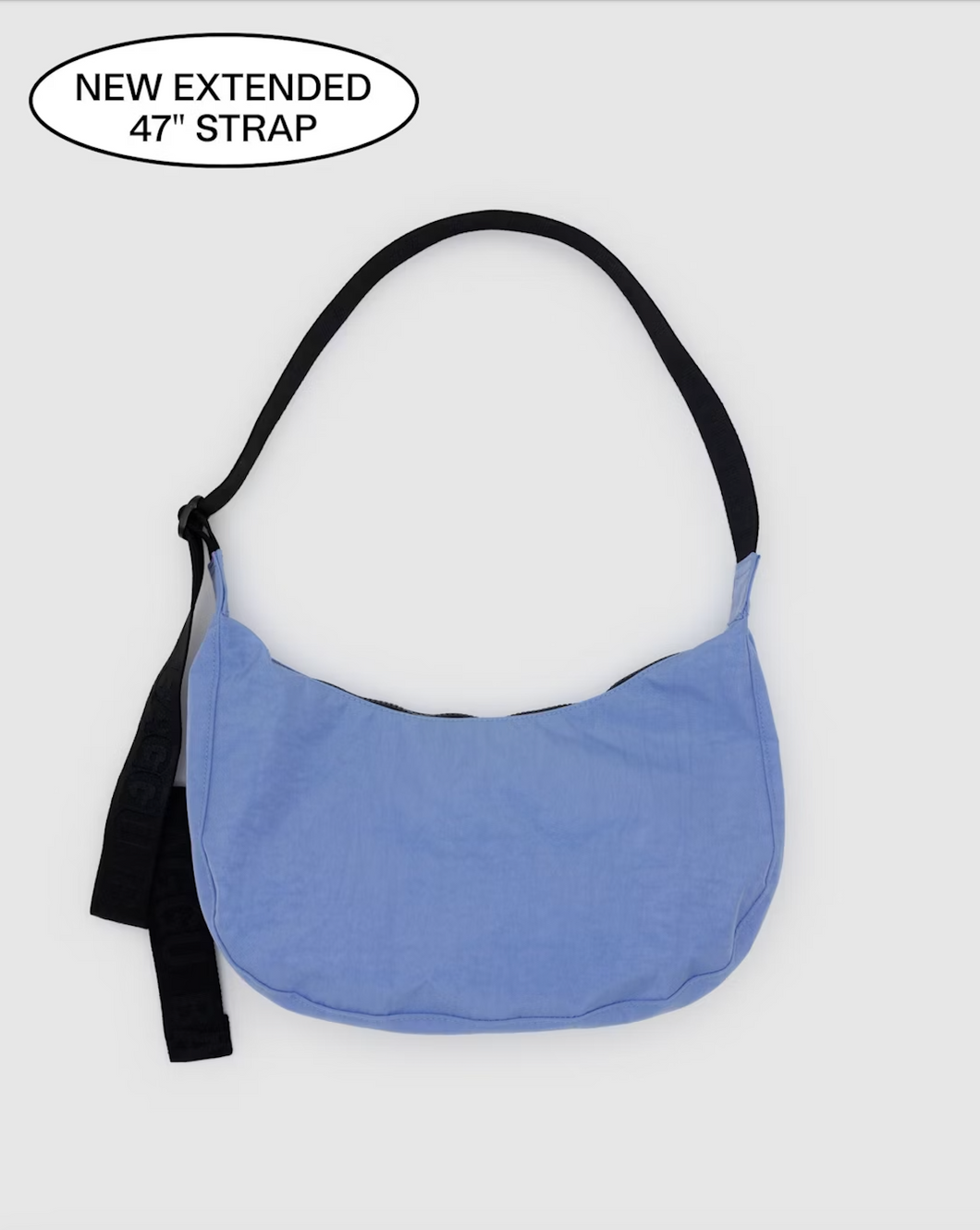 Medium Nylon Baggu Crescent Bag - Cornflower