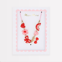 Load image into Gallery viewer, Hearts &amp; Cherries Enamel Charm Necklace
