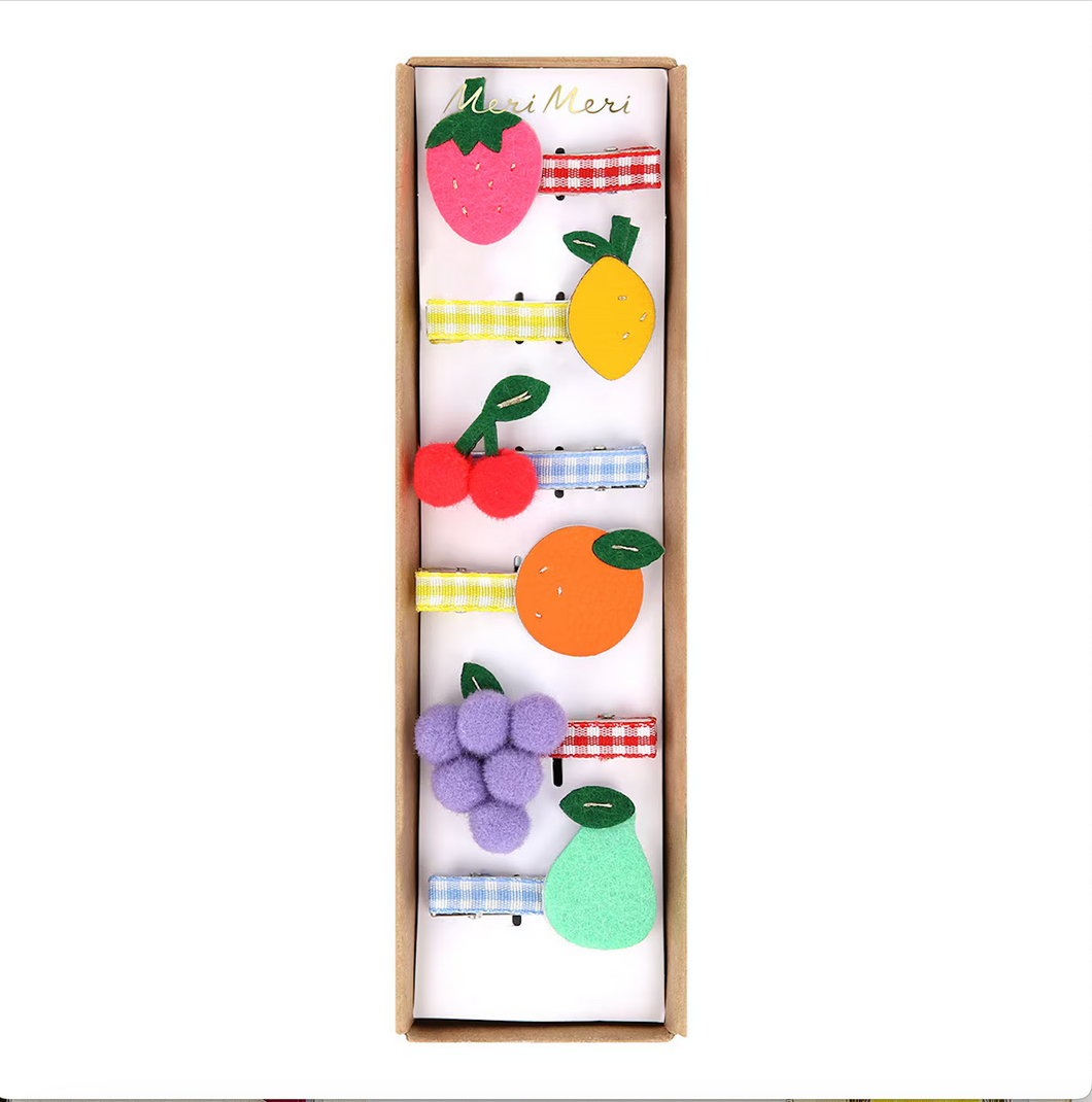 Fruit Hair Clips (x6)