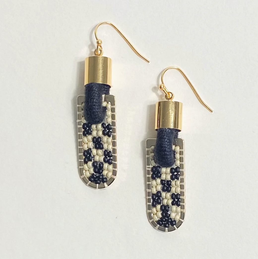 Checkered Geometric Earrings