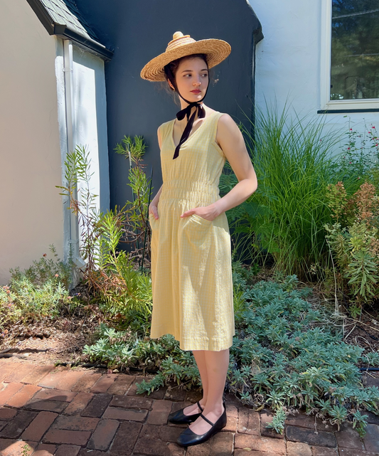 Fiji Dress - Yellow Plaid
