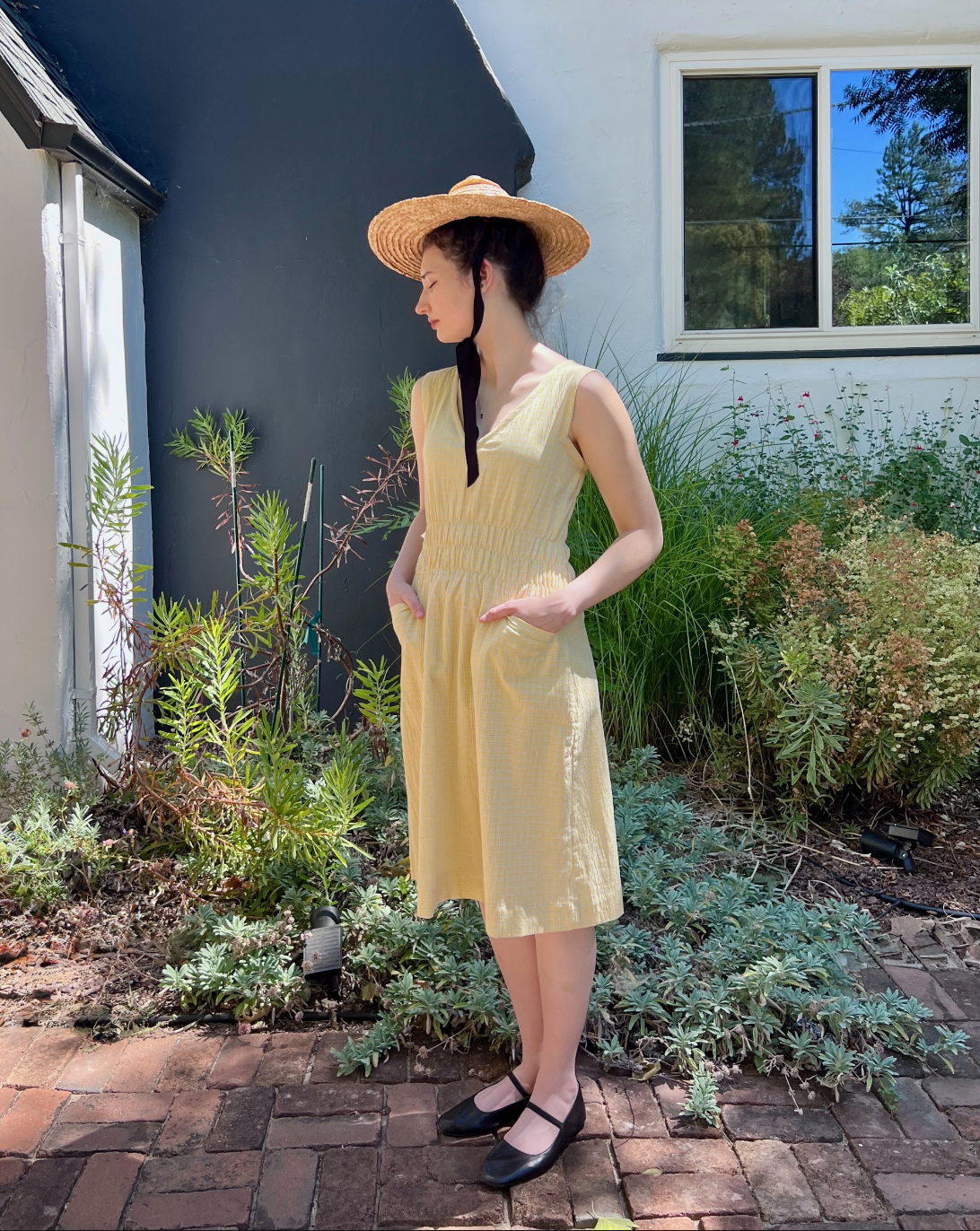 Fiji Dress - Yellow Plaid