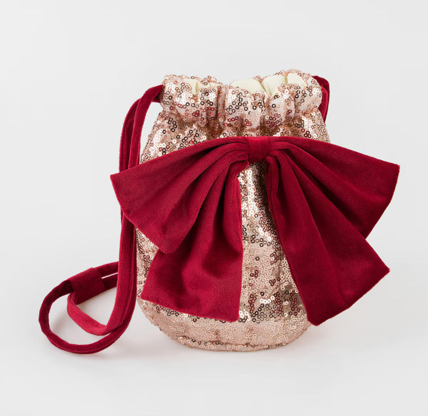 Sequin Holiday Bow Bag