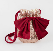 Load image into Gallery viewer, Sequin Holiday Bow Bag
