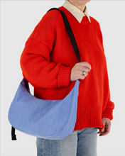 Load image into Gallery viewer, Medium Nylon Baggu Crescent Bag - Cornflower
