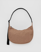 Load image into Gallery viewer, Medium Nylon Baggu Crescent Bag - Cocoa
