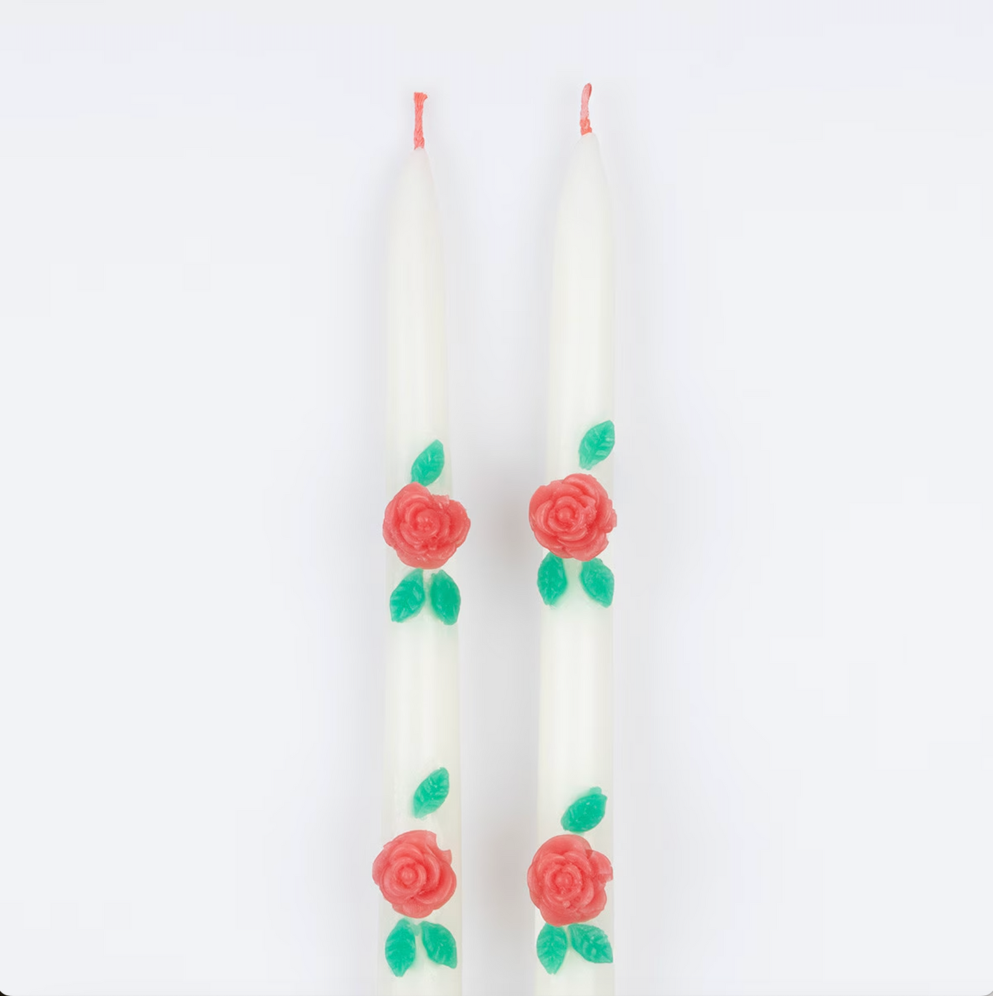 Rose Taper Candles (x2)