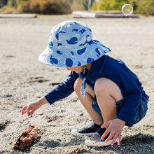 Load image into Gallery viewer, Kids Cotton Bucket Hats | Blue Whale
