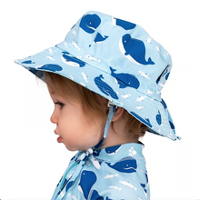 Load image into Gallery viewer, Kids Cotton Bucket Hats | Blue Whale
