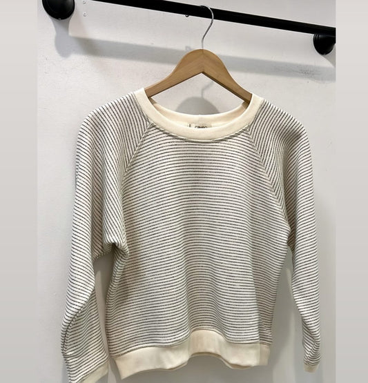 June Sweatshirt - Cream Stripe
