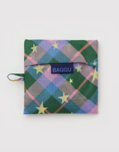 Load image into Gallery viewer, Standard BAGGU -  Green Star Plaid
