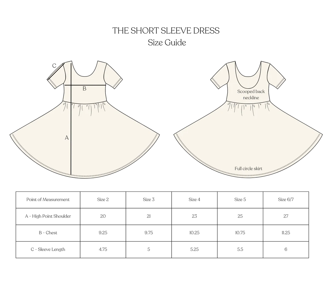 Short Sleeve Twirl Dress - Posy Pop