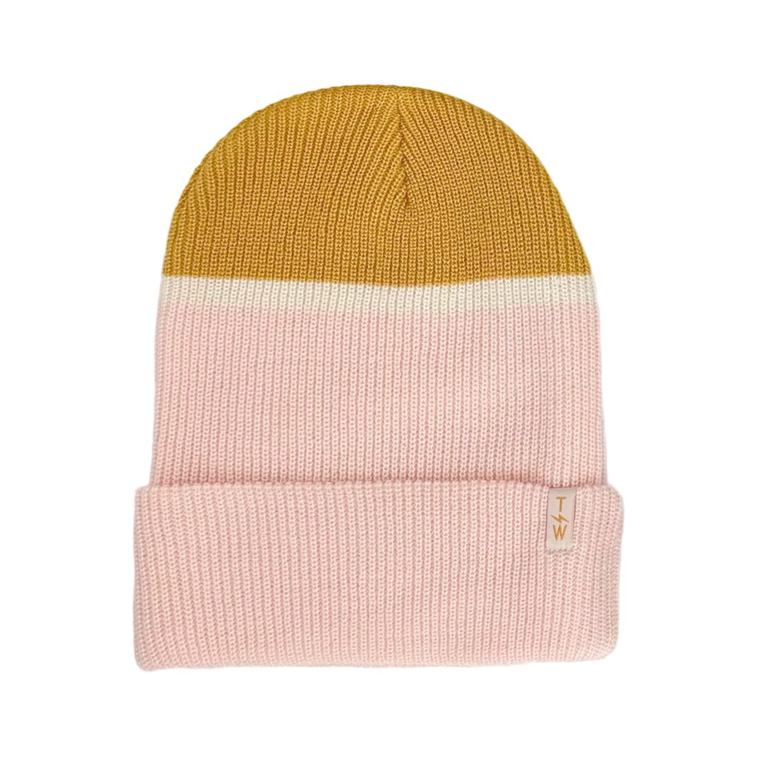 Smell The Flowers Beanie - Pink/Marigold