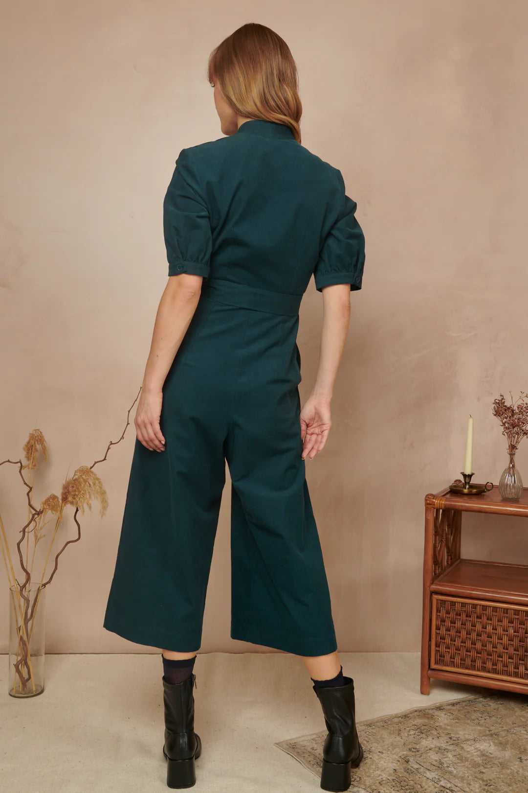 Stella Needlecord Deep Teal Jumpsuit