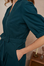 Load image into Gallery viewer, Stella Needlecord Deep Teal Jumpsuit
