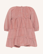 Load image into Gallery viewer, Corduroy Tiered Dress - Dusty Rose
