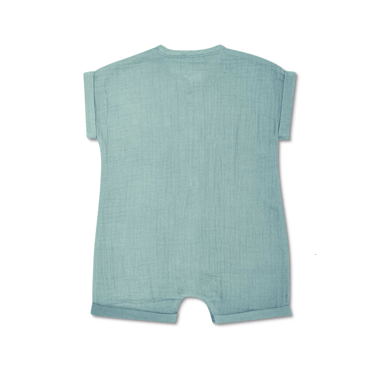 Muslin Short Sleeve Romper - Teal