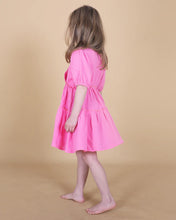 Load image into Gallery viewer, Linen Puff Sleeve Tier Dress
