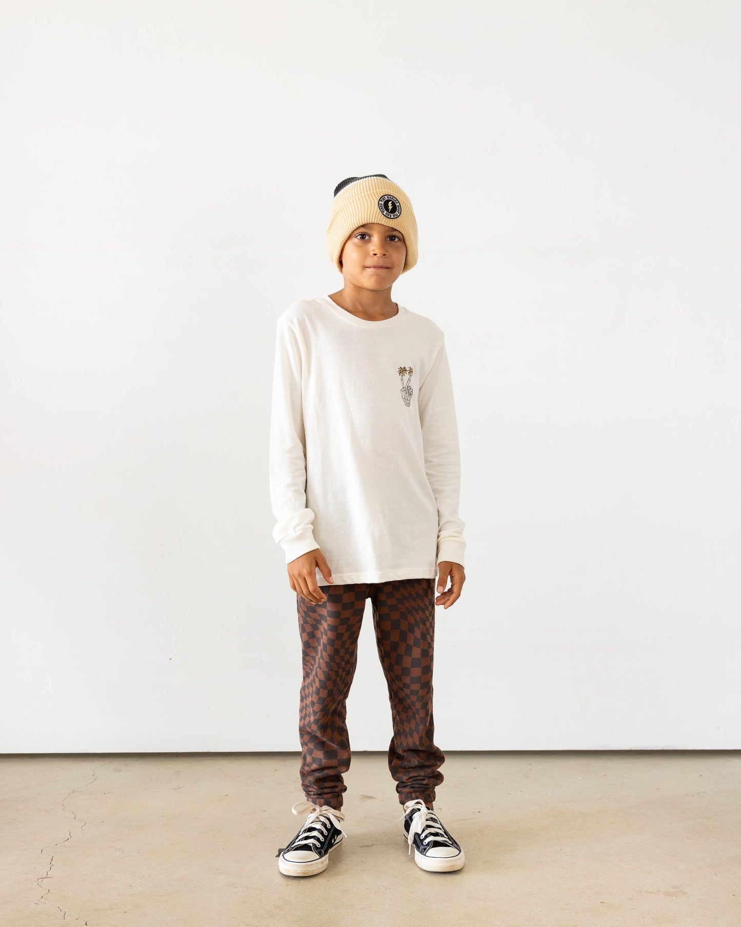 High Voltage Beanie - Sand/Faded Black
