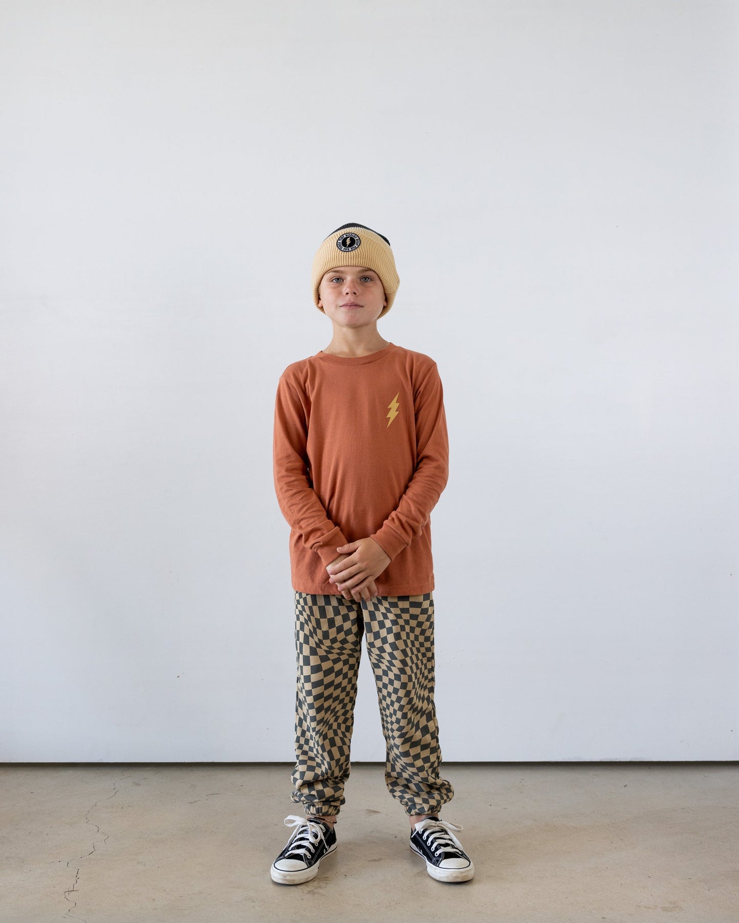 High Voltage Beanie - Sand/Faded Black