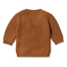 Load image into Gallery viewer, Knitted Cable Baby Sweater - Spice
