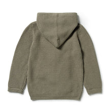 Load image into Gallery viewer, Knitted Zipped Kids Jacket - Dark Ivy
