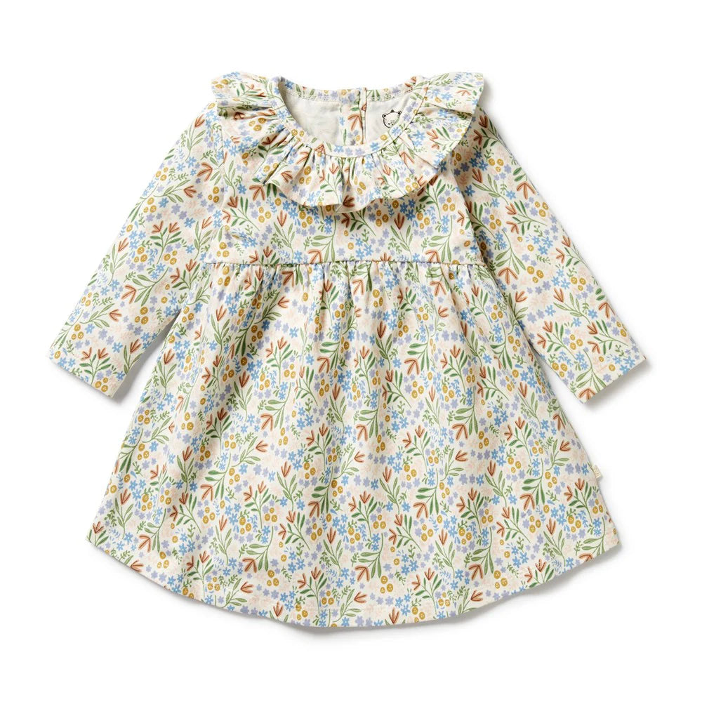 Tinker Floral Organic Ruffle Dress