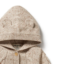 Load image into Gallery viewer, Almond Fleck Knitted Cable Jacket
