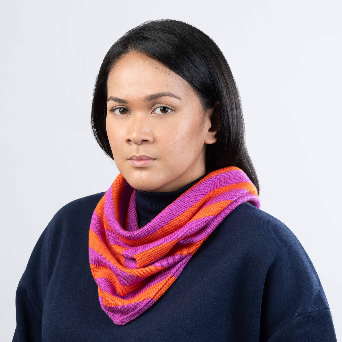 Simple Stripe Triangle Scarf