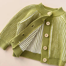 Load image into Gallery viewer, Cotton Brioche Cardigan - Green
