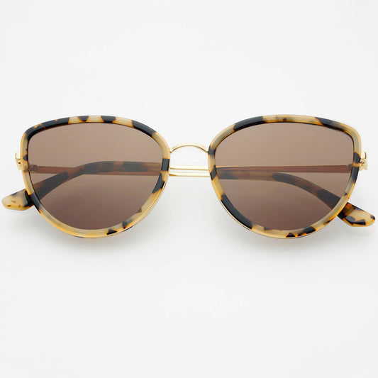 Luna Acetate Womens Cat Eye Sunglasses - Tortoise