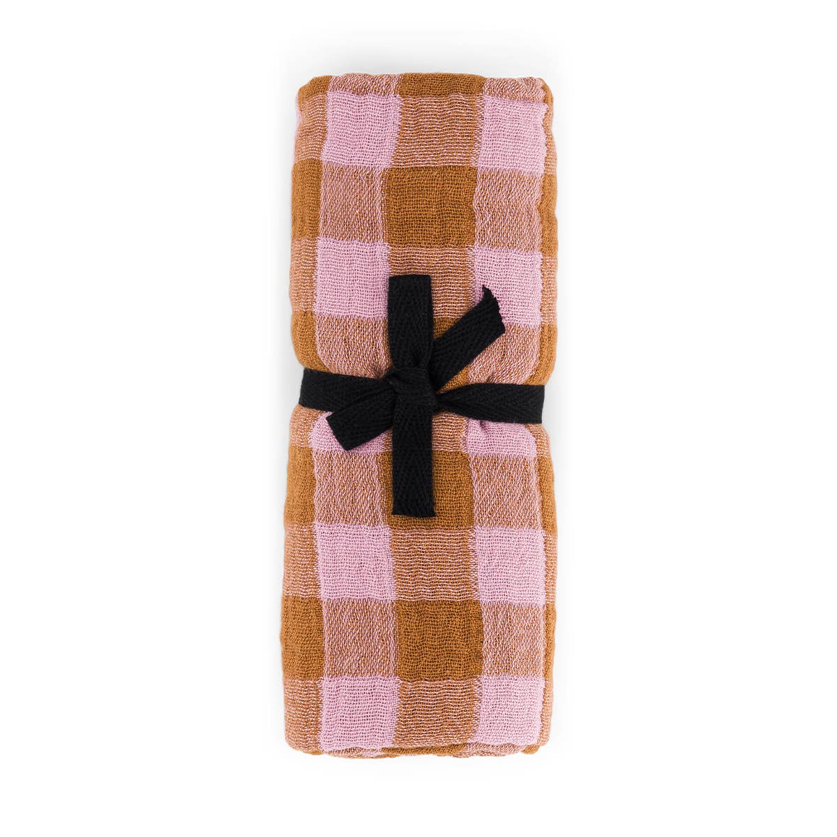 Bianca Scarf -  Gingham Caramel/Lilac