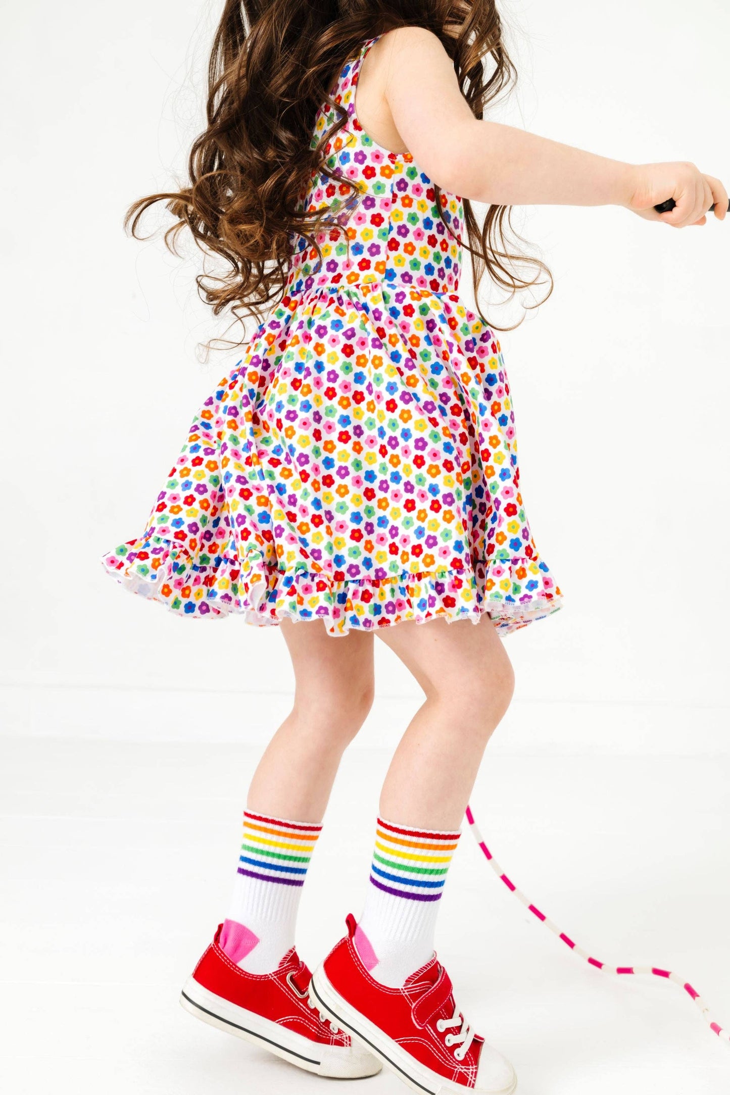 Rainbow Stripe Crew Socks