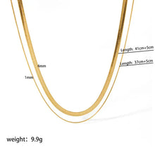 Load image into Gallery viewer, Layering Double 18K Gold Plated Chain Necklace
