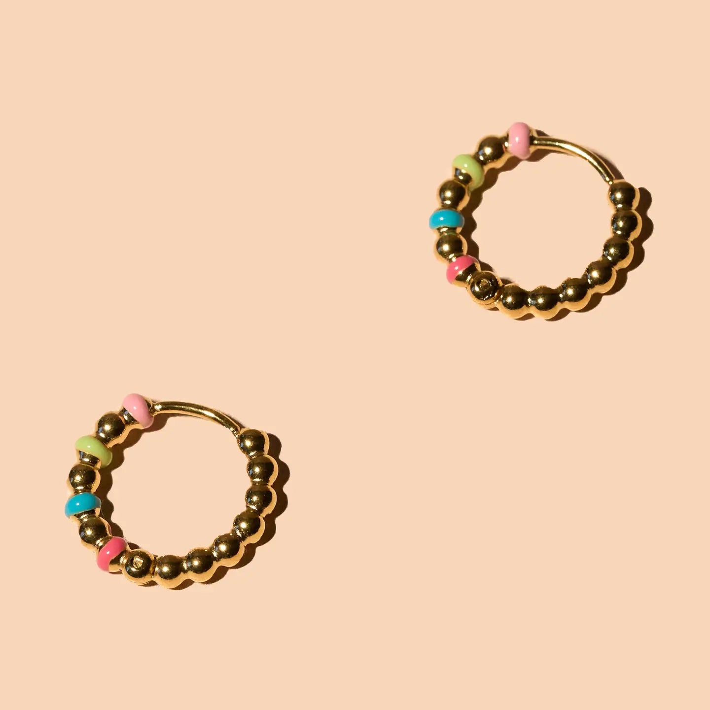 Dippin' Dots Hoops - 18K Gold Plated