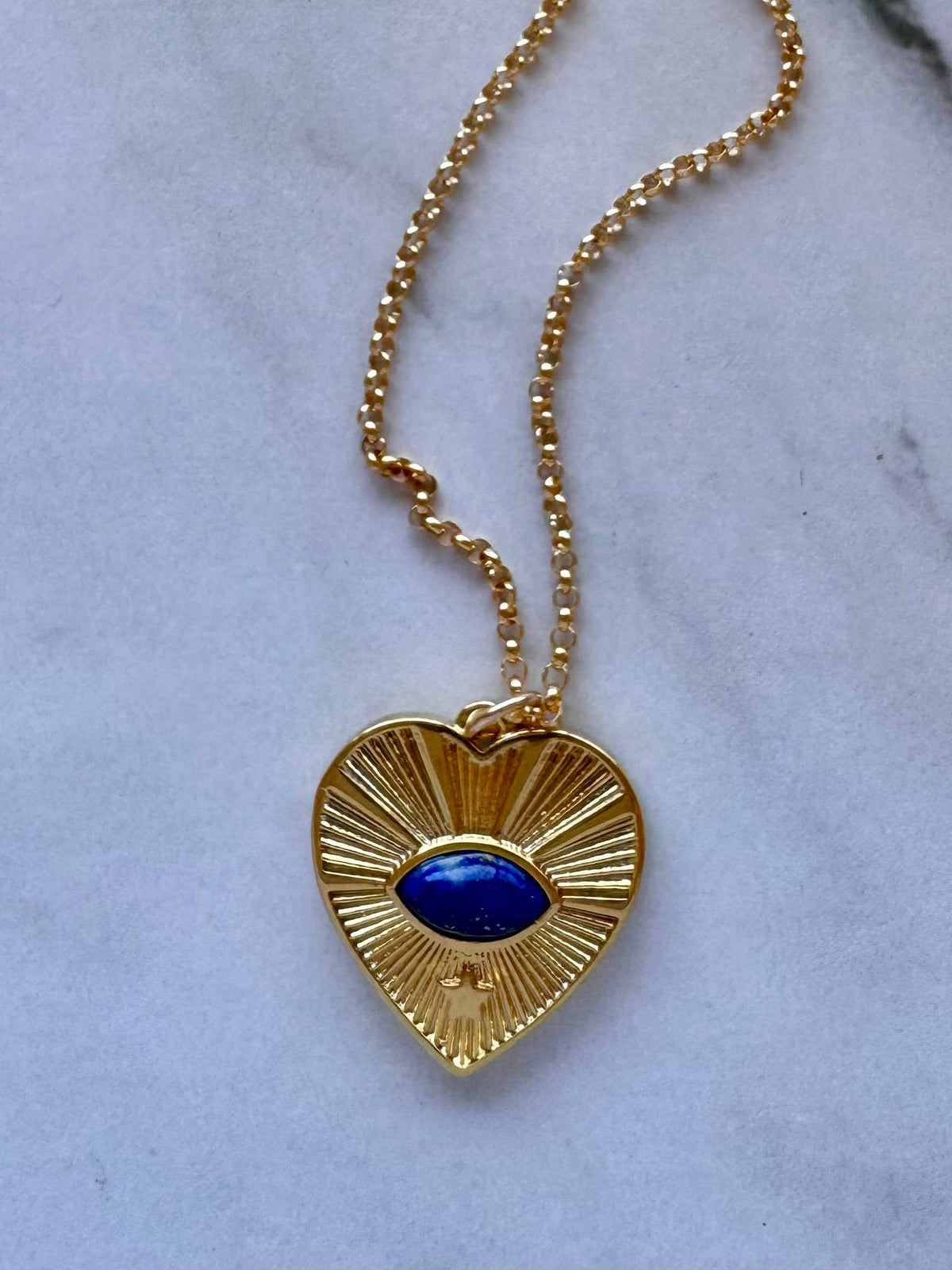 Juliet Heart and Gemstone Pendant Necklace