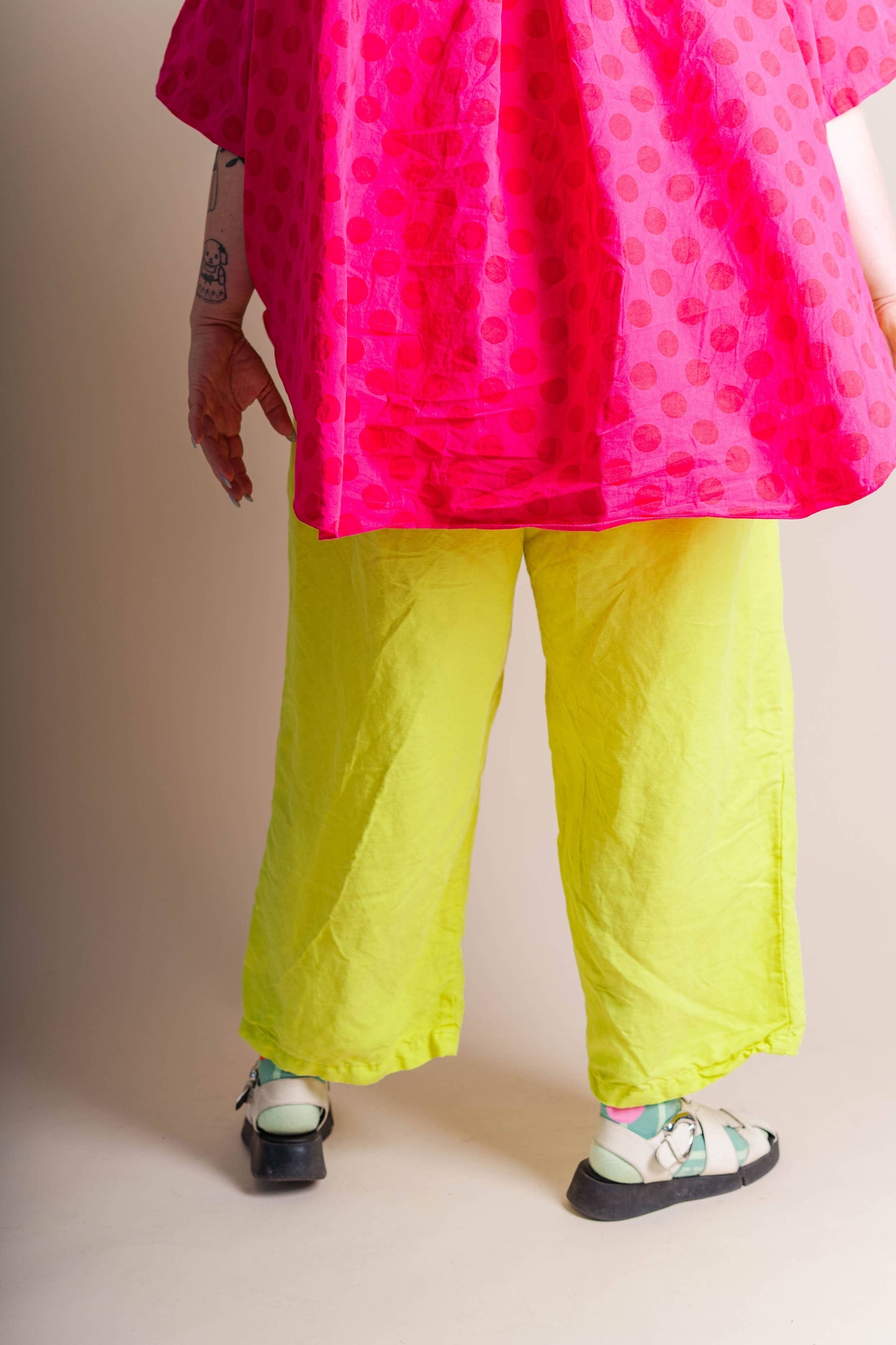 Bright Yellow Linen Pant