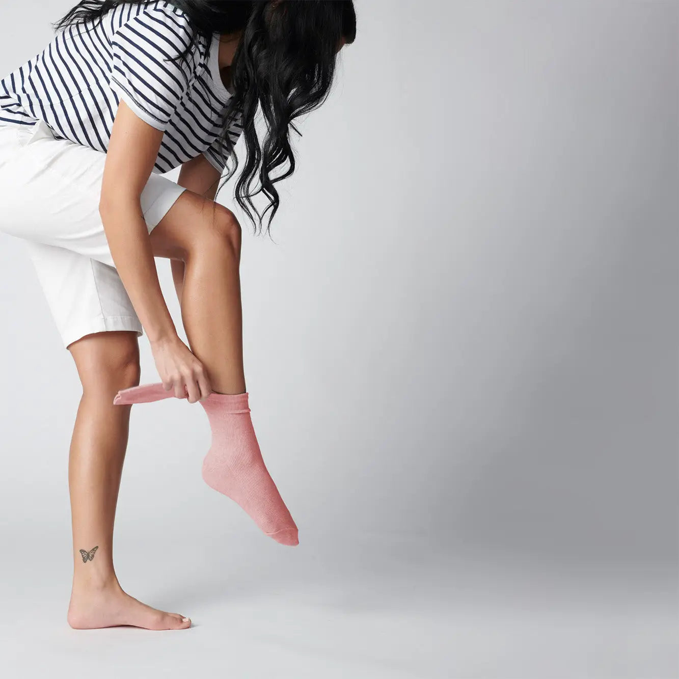 Blush cotton sock