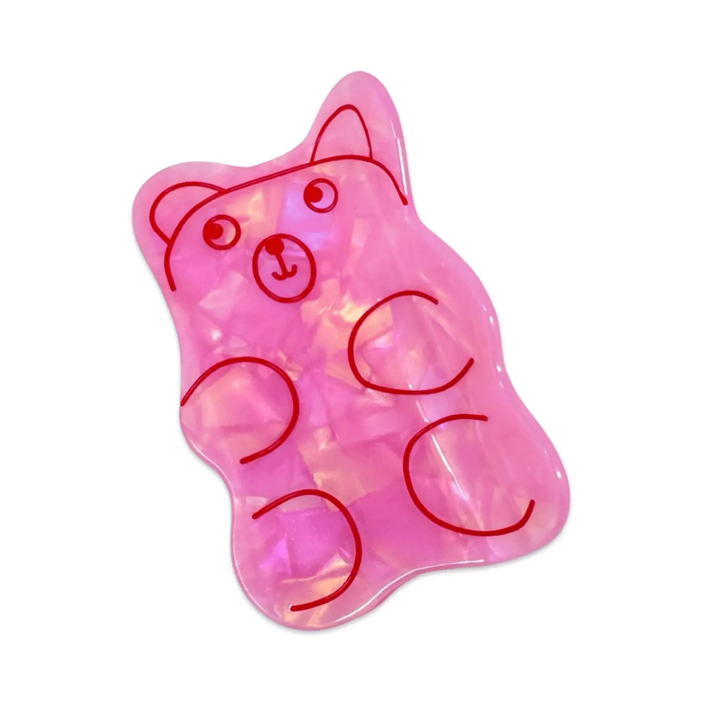 Large Pink Gummy Bear Hair Claw Clip